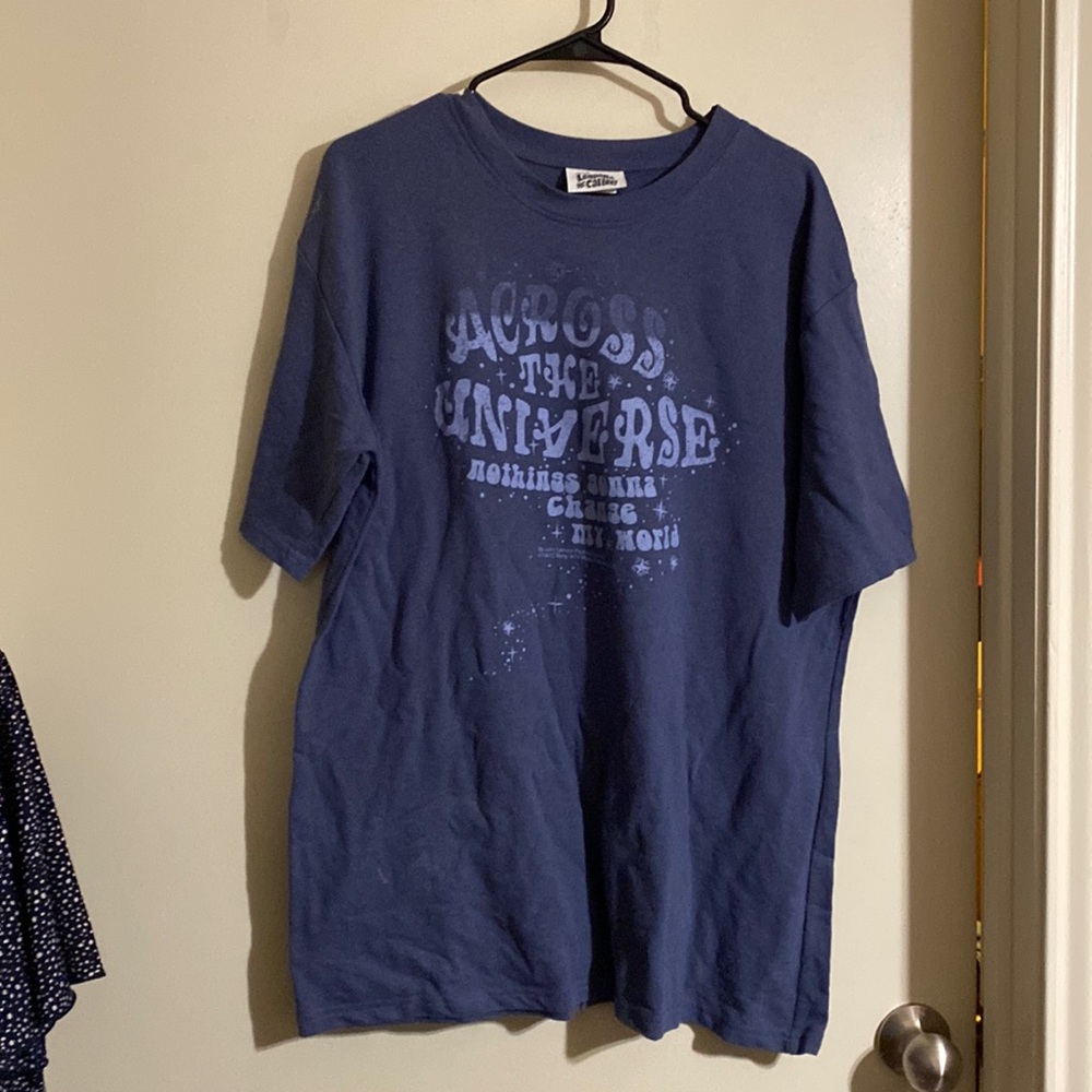 L Beatles lyrics shirt